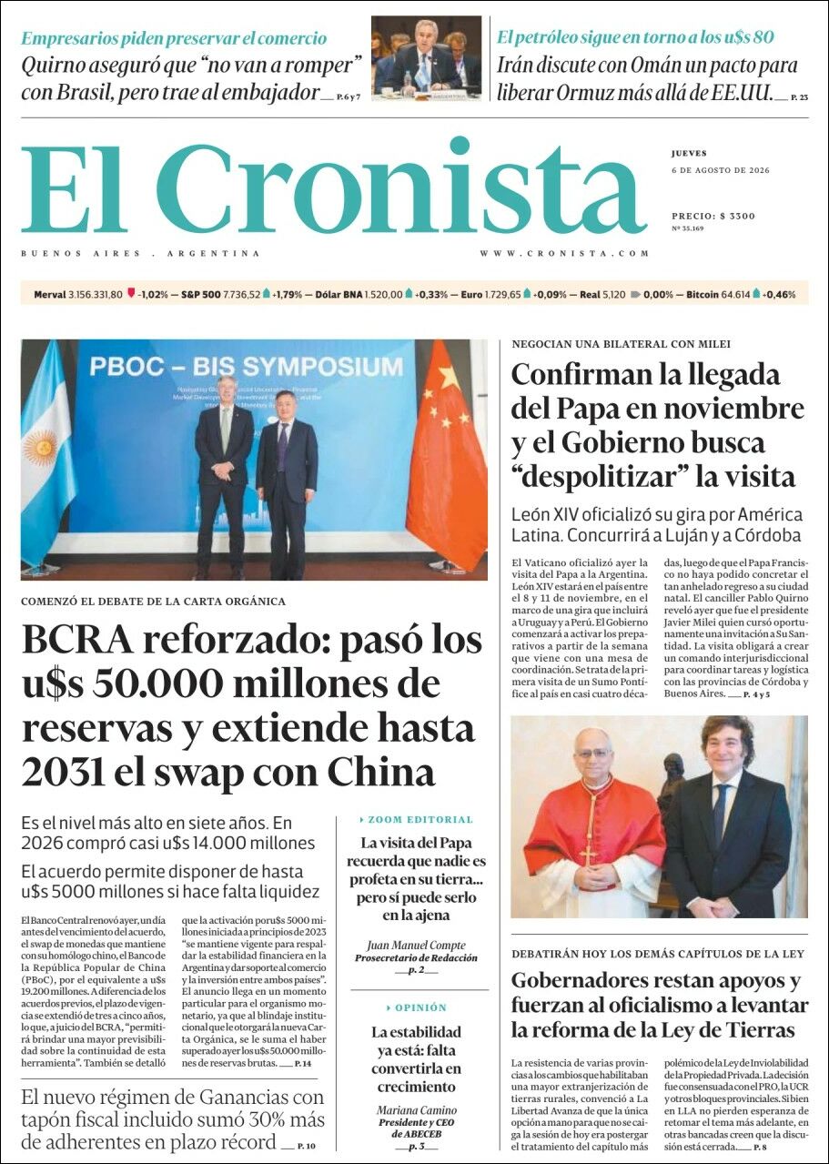 Evolucion Streaming - Sericios Informáticos | RADIO MAS - Tapa del diario El Cronista