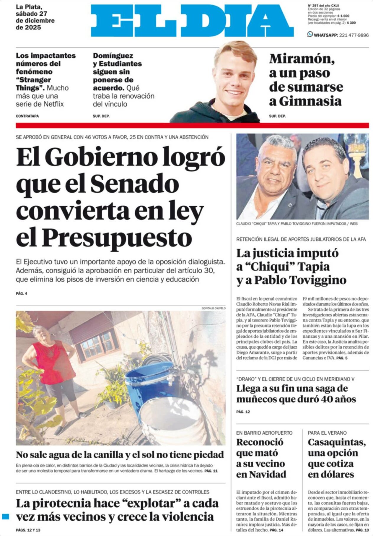 Evolucion Streaming - Sericios Informáticos | RADIO MAS - Tapa del diario El Día