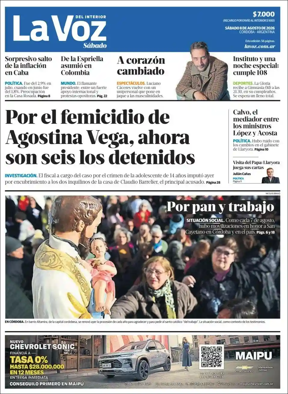 Estudios Max | RADIO MAS - Tapa del diario La Voz