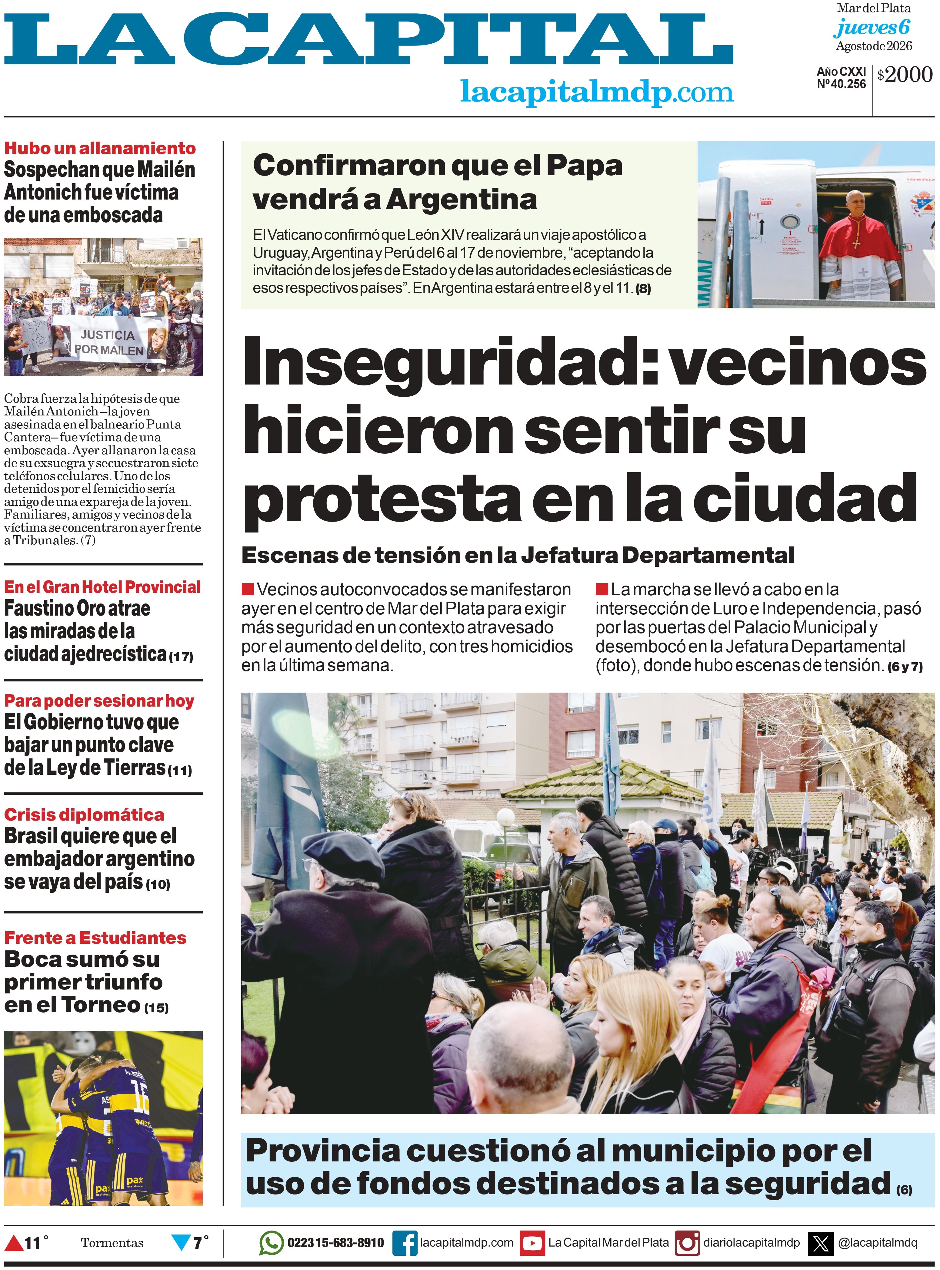 Evolucion Streaming - Sericios Informáticos | RADIO MAS - Tapa del diario La Capital