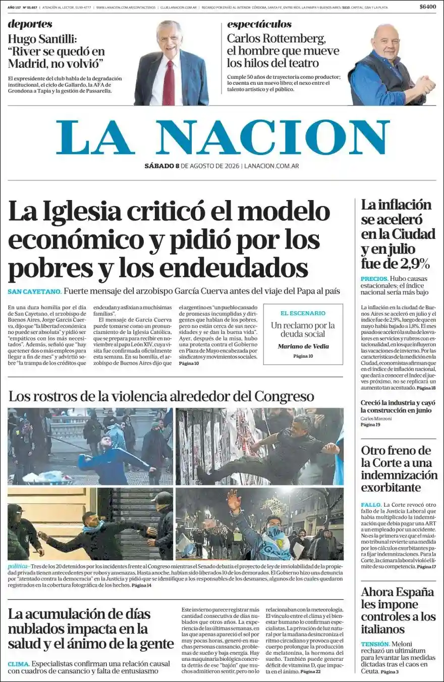 Estudios Max | RADIO MAS - Tapa del diario Nacion